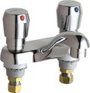 0.35 gpm 2 Hole Deck Mount Institutional Sink Faucet with Double Metering Handle in Chrome Plated