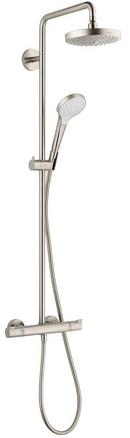 Two Handle Multi Function Shower System in Brushed Nickel (Trim Only)