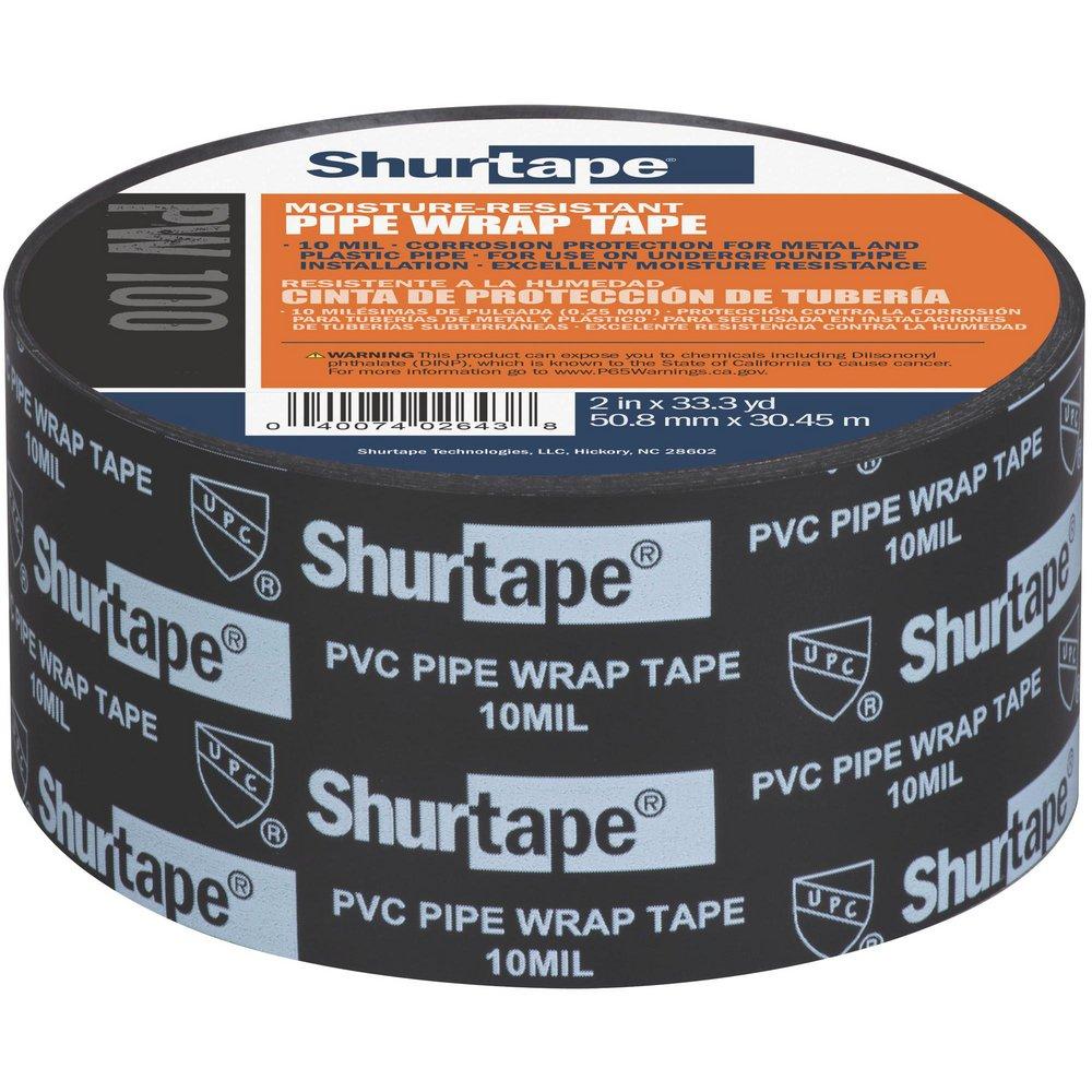 Shurtape Black PW 100 BPT- 2IN X 33.3YD- 24RLS/CS - H 