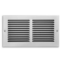 12 x 6 in. Ceiling, Residential and Sidewall 1-way Return Grille Pristine White Steel