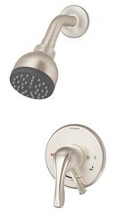Wall Mount Shower Trim Only with Single Handle in Satin Nickel