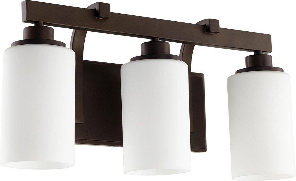 Quorum International Oiled Bronze 100W 3-Light Vanity Fixture 