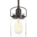 Progress Lighting Antique Bronze 4-3/4 in. 100W 1-Light Incandescent Mini Pendant 