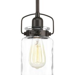 4-3/4 in. 100W 1-Light Medium E-26 Incandescent Mini Pendant in Antique Bronze