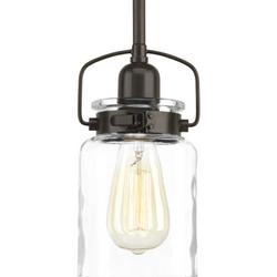 4-3/4 in. 100W 1-Light Medium E-26 Incandescent Mini Pendant in Antique Bronze