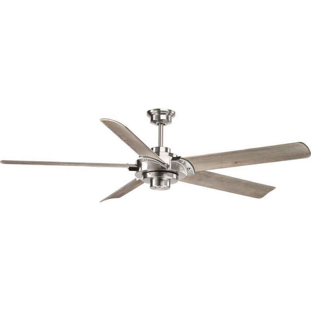 Progress Lighting Brushed Nickel 90W 5-Blade Ceiling Fan with 68 in. Blade Span 