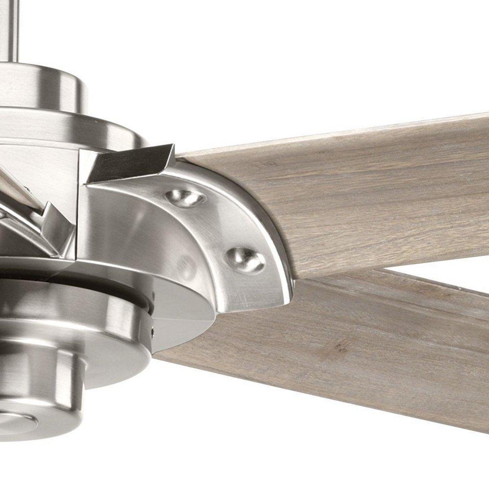 Progress Lighting Brushed Nickel 90W 5-Blade Ceiling Fan with 68 in. Blade Span 