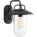 10 x 14-3/8 in. 100W 1-Light Medium E-26 Incandescent Outdoor Wall Sconce in Black