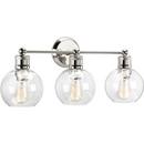 Progress Lighting Polished Nickel 100W 3-Light Incandescent Vanity Fixture 