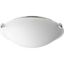 12 in. 20W 1-Light LED Flush Mount Ceiling Fixture in Brushed Nickel