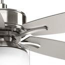 Progress Lighting Brushed Nickel 17-1/2 in. 10W 5-Blade Ceiling Fan with 52 in. Blade Span and Incandescent Light 