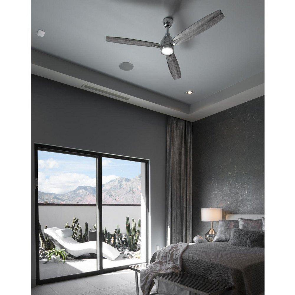 Progress Lighting Polished Chrome 75W 3-Blade Ceiling Fan with 60 in. Blade Span and LED Light 