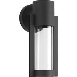 1-Light 9W Integrated LED Outdoor Wall Sconce in Black