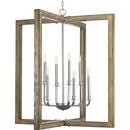 Progress Lighting Galvanized 36 in. 480W 8-Light Candelabra E-12 Incandescent Chandelier 