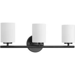 100W 3-Light Medium E-26 Bath Light in Black