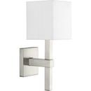 60W 1-Light Candelabra E-12 Incandescent Wall Sconce in Brushed Nickel