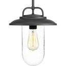 10 x 12-5/8 in. 60W 1-Light Ceiling Mount and Stem Mount Medium E-26 Incandescent Outdoor Hanging Lantern in Black