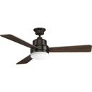 Progress Lighting Antique Bronze 64W 3-Blade Ceiling Fan with 52 in. Blade Span and 1-Light 