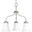 18 in. 300W 3-Light Medium E-26 Incandescent Chandelier in Brushed Nickel