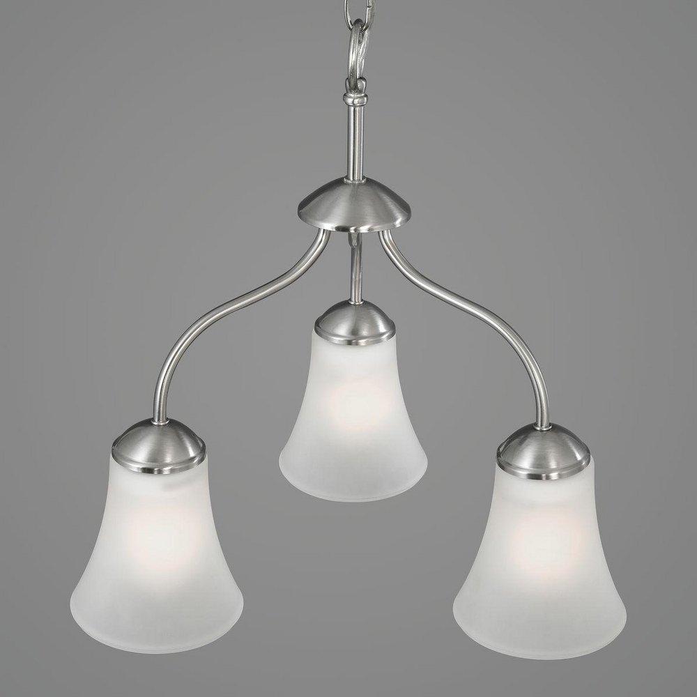 Progress Lighting Brushed Nickel 18 in. 300W 3-Light Medium E-26 Incandescent Chandelier 