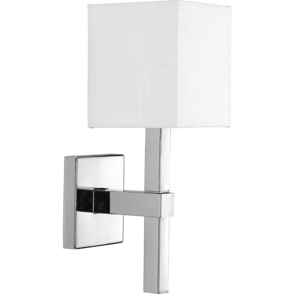 Progress Lighting Polished Chrome 60W 1-Light Candelabra E-12 Incandescent Wall Sconce 
