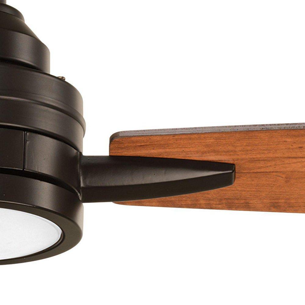 Progress Lighting Antique Bronze 75W 3-Blade Ceiling Fan with 60 in. Blade Span and LED Light 
