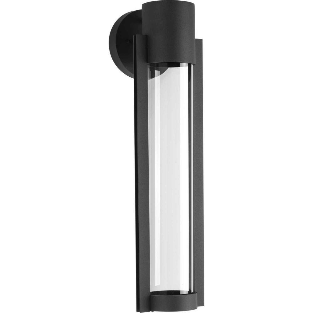 Progress Lighting Black 1-Light 9W Medium E-26 Integrated LED Outdoor Wall Sconce 
