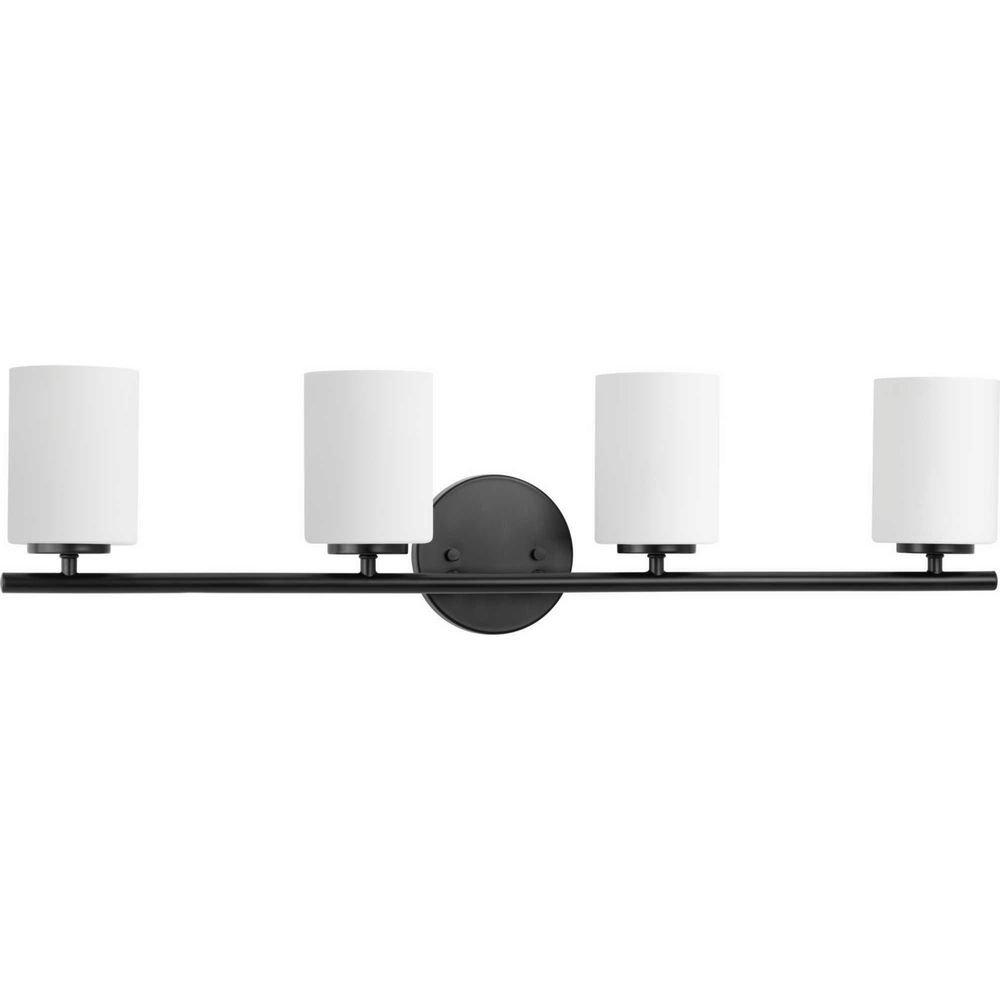 Progress Lighting Black 4-Light Bath Light 
