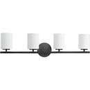 100W 4-Light Medium E-26 Bath Light in Black