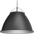 15 in. 100W 1-Light Medium E-26 Incandescent Pendant in Graphite Grey