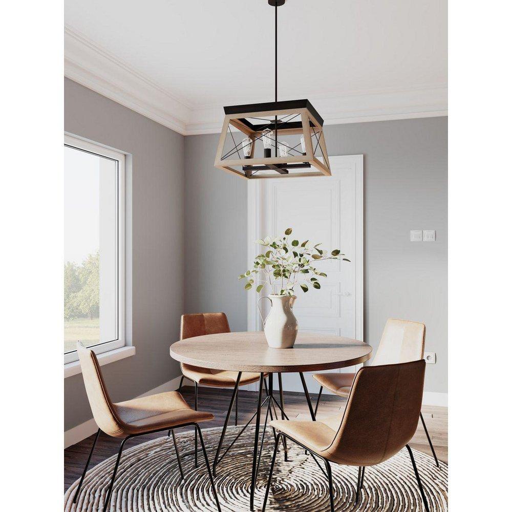 Progress Lighting Antique Bronze 20 in. 100W 4-Light Medium E-26 Incandescent Chandelier 