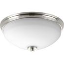 Progress Lighting Brushed Nickel 60W 2-Light Medium E-26 Base Incandescent Flushmount Ceiling Fixture 