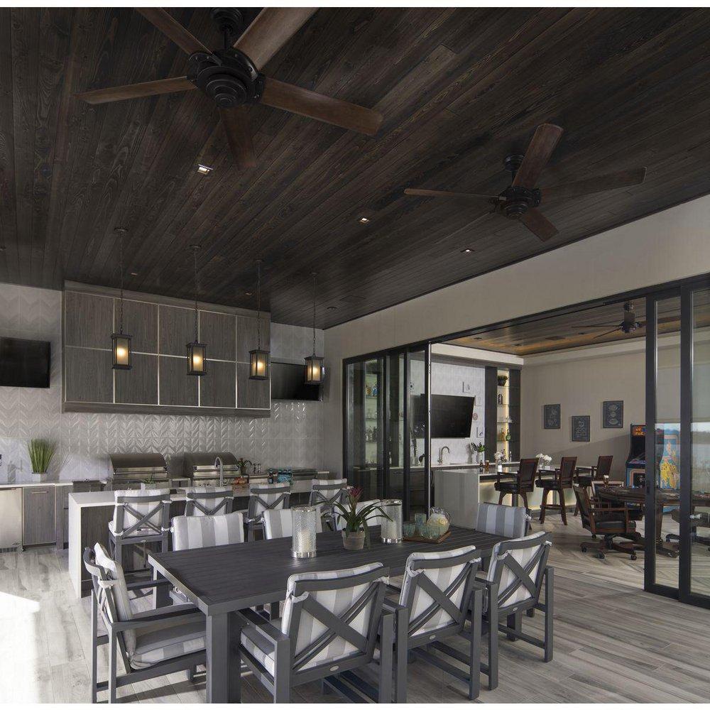 Progress Lighting Antique Bronze 90W 5-Blade Ceiling Fan with 68 in. Blade Span 