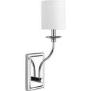9 x 17-1/8 in. 60W 1-Light Candelabra E-12 Incandescent Wall Sconce in Polished Chrome
