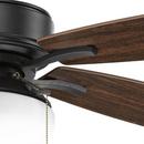 Progress Lighting Forged Black 17-1/2 in. 10W 5-Blade Ceiling Fan with 52 in. Blade Span and Incandescent Light 