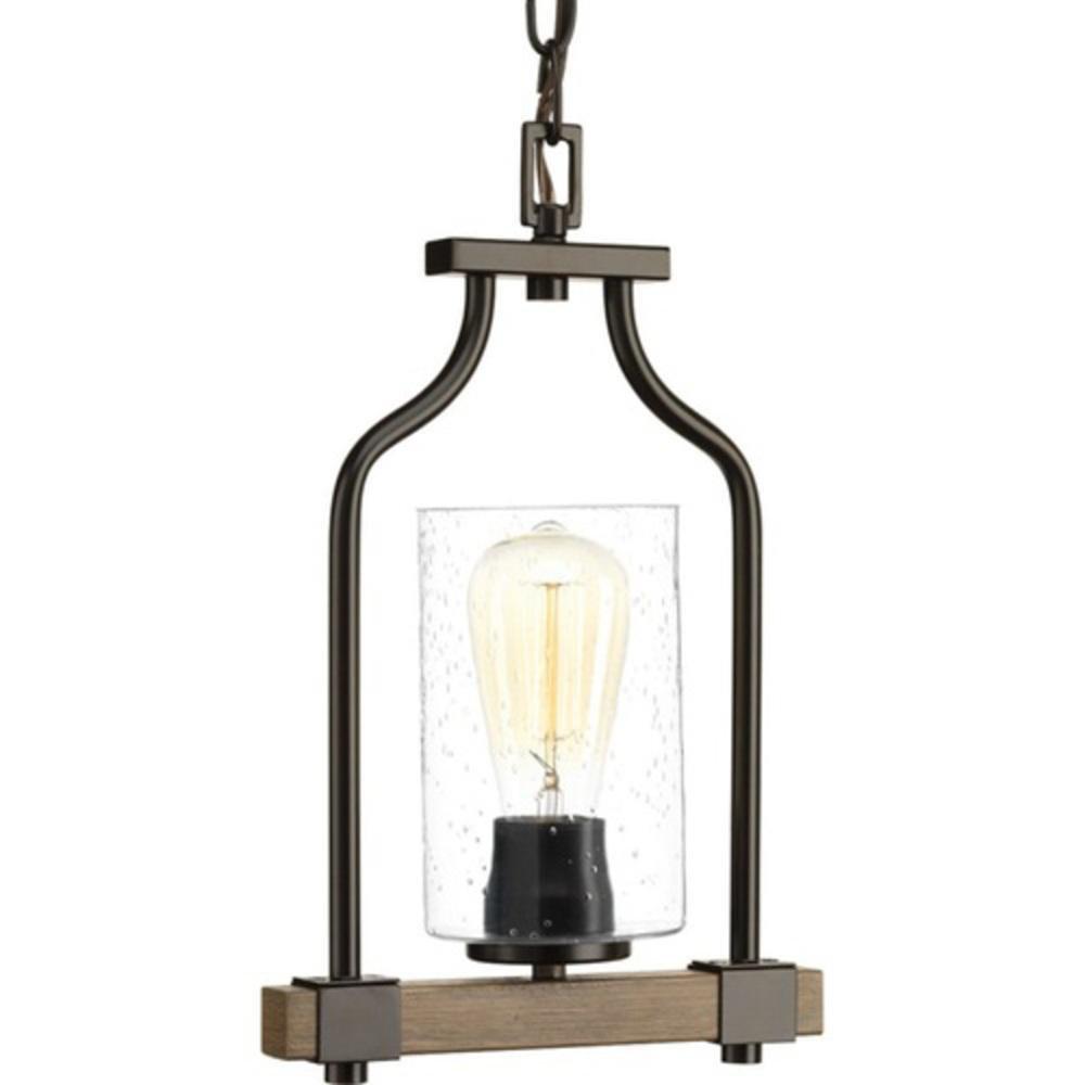 Progress Lighting Antique Bronze 100W 1-Light Medium E-26 Incandescent Mini Pendant 