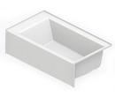 Aquatic White 66 x 37-1/4 in. Soaker Alcove Bathtub with Drain in White 