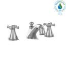 1.5 gpm 3 Hole Deck Mount Bathroom Sink Faucet with Double Cross Handle Widespread Spout in Polished Chrome