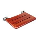 Mr Steam Brushed Nickel 19-3/4 x 13-1/4 x 1-1/4 in. Teak Wood and Brass Wall Seat 