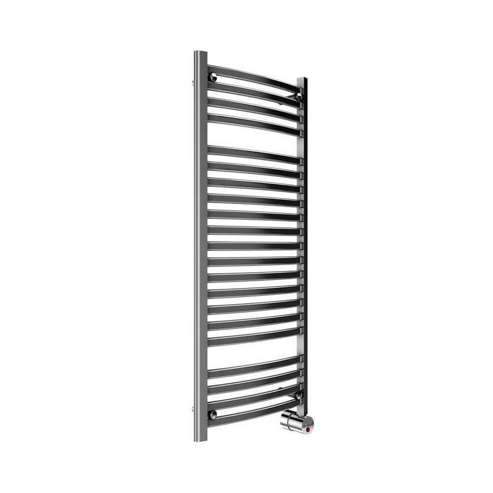 Mr Steam Polished Chrome 48 in. Wall Mount Electric Towel Warmer with 21 Bar and Digital Timer 