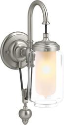 60W 1-Light Medium E-26 Wall Sconce in Vibrant Brushed Nickel