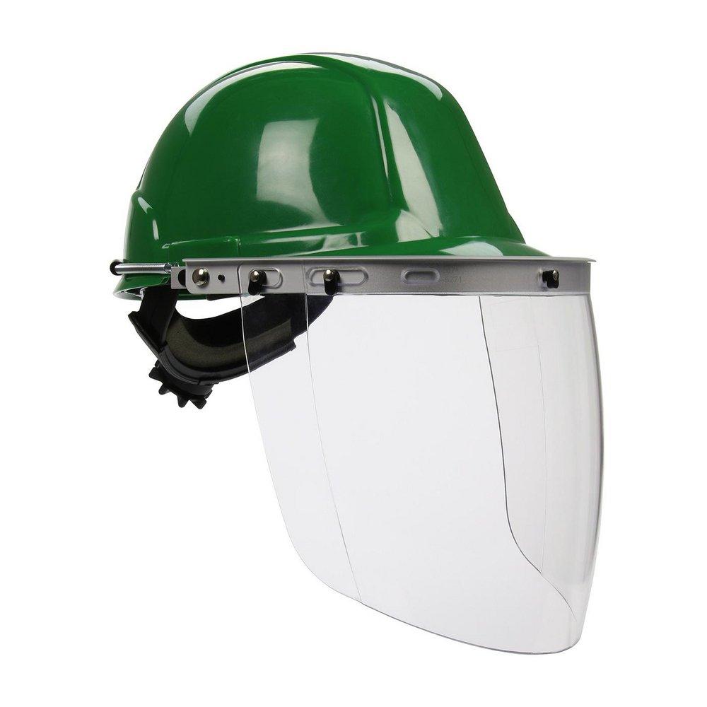 Bouton® Optical Silver Face Shield Frame for Cap Style Hard Hats in Silver 