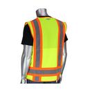 PIP&reg; Hi-Viz Lime Yellow Plastic Surveyor Tech Vest in Hi-Viz Lime Yellow 