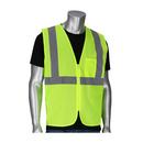 2X/3X Size Polyester Safety Vest in Hi-Viz Lime Yellow