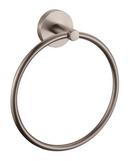 Round Closed Towel Ring in Satin Nickel