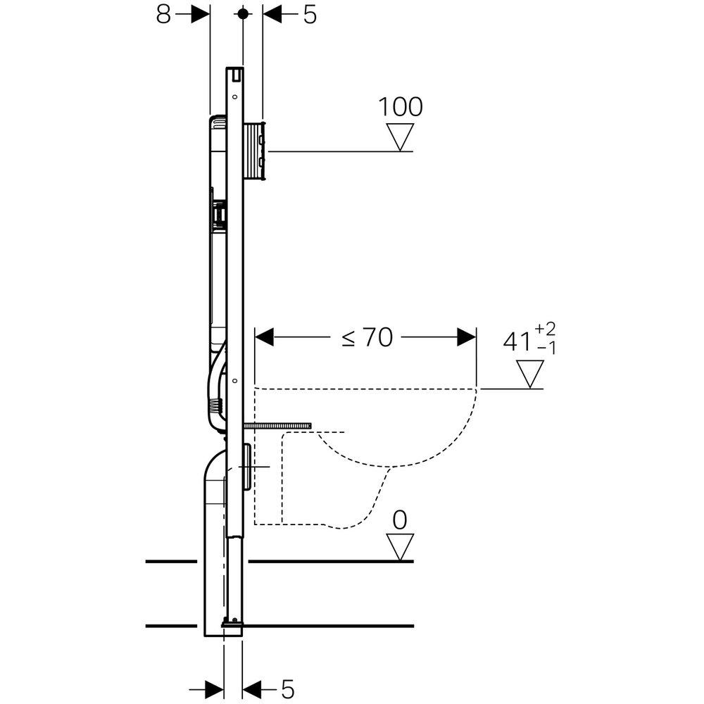 Geberit White 1.28 gpf Toilet Tank 