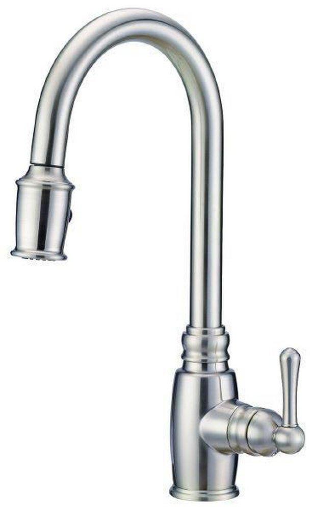 Gerber Plumbing Stainless Steel Single Handle Pull Down Kitchen Faucet 