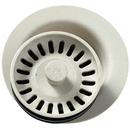 Plastic Disposer Flange with Basket Strainer and Stopper in Bisque