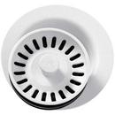 Plastic Disposer Flange with Basket Strainer and Stopper in White
