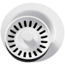 Elkay White Plastic Disposer Flange with Basket Strainer and Stopper 